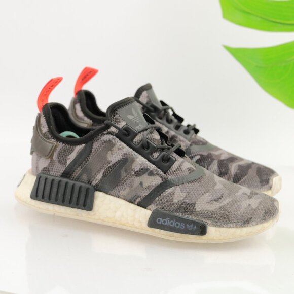 Adidas Womens NMD_R1 Running Shoe Size 7 Gray Camo Knit Sneaker Trainer Athletic - Picture 11 of 11
